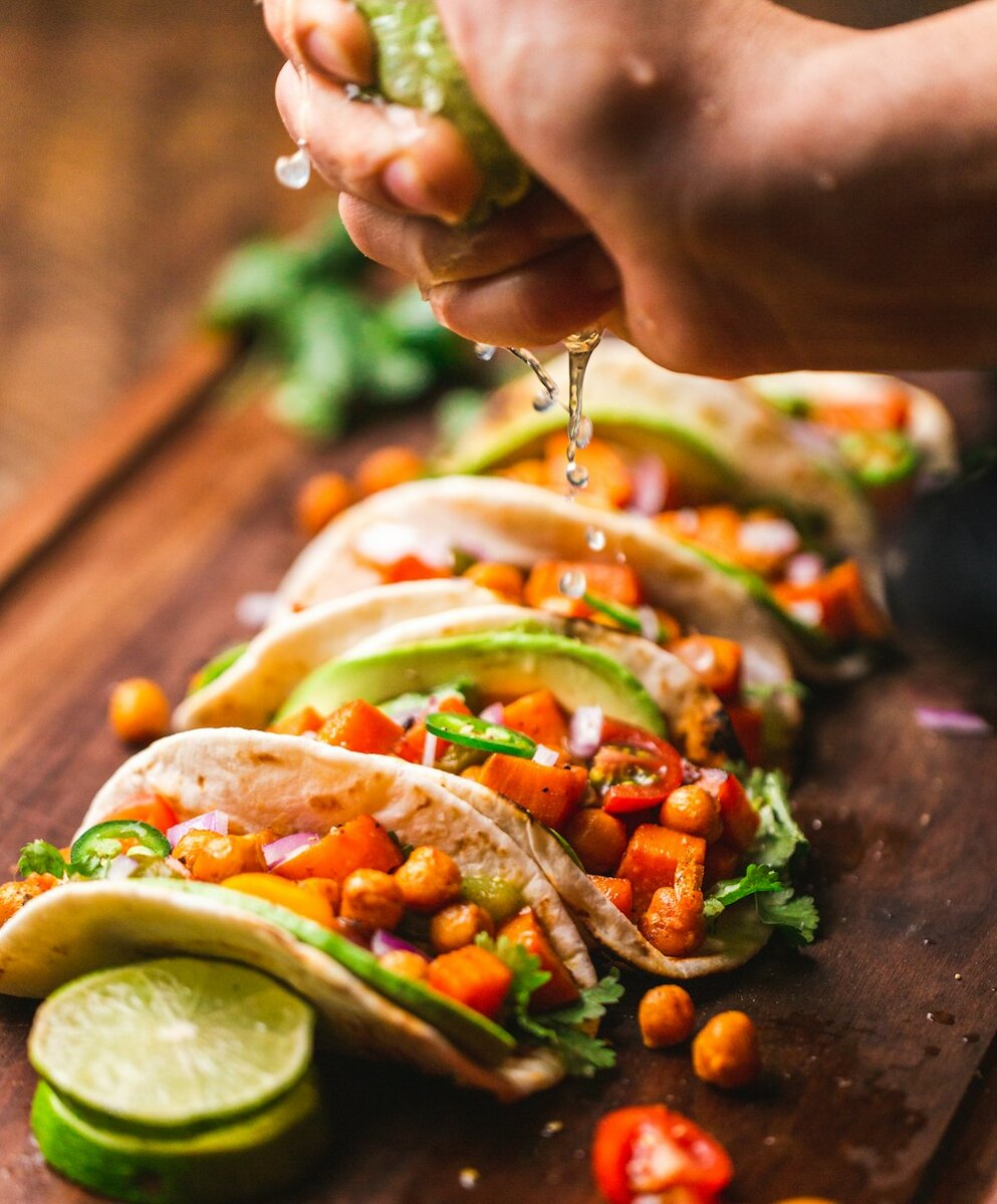 Roasted Beer and Lime Cauliflower Tacos with Cilantro Coleslaw